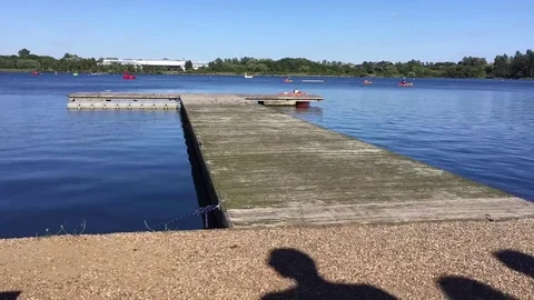 Pier in Milton Keynes Stock Footage 76953095