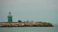 Pier near town HD Footage