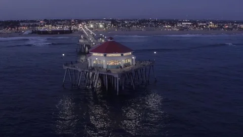 Pier at Night Stock Footage 72690769