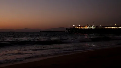 Pier at night Stock Footage 82921030
