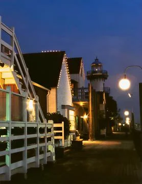 Pier by night Foto stock