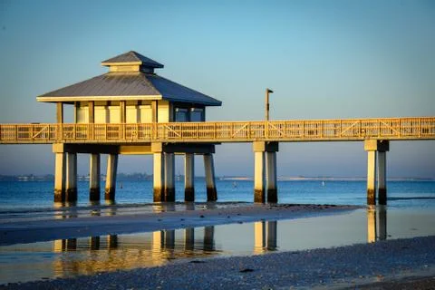 Pier in the ocean Stock Photos