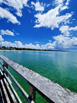 Pier on the ocean Stock Photos