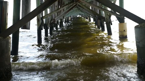 Pier Ocean View 4k Video stock 95620812