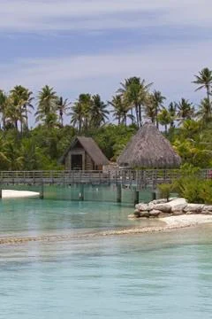 Pier over the lagoon Foto stock