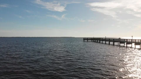Pier over the ocean Stock Footage 97912845