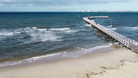 Pier over ocean Stock Footage 152923356