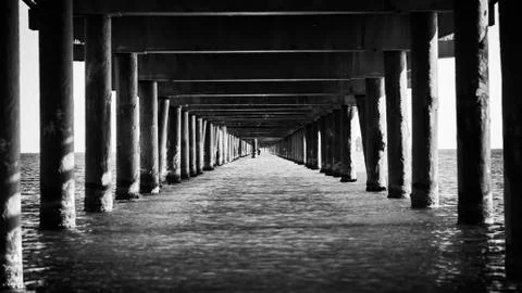 Pier perspective Stock Photos