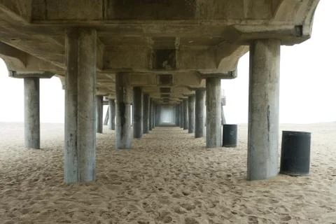 Pier pilings Stock Photos