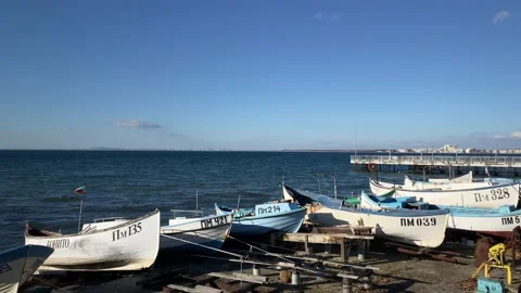 Pier of Pomorie Stock Footage 229529392
