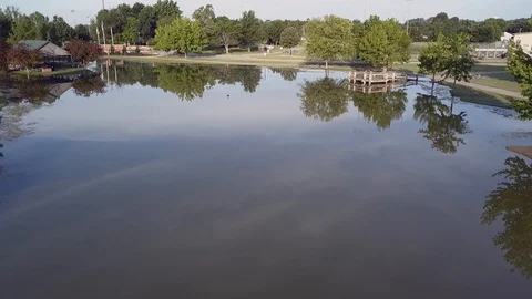 Pier on the pond Stock Footage 110718256