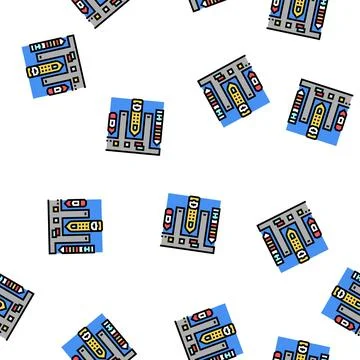 Pier of port vector seamless pattern Stock Illustration