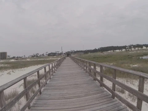 Pier POV on Beach Stockbeeldmateriaal 77613962