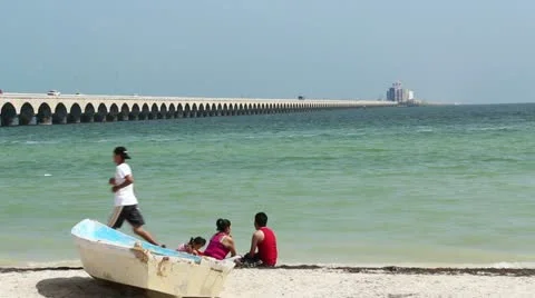 Pier at Progreso Mexico 2556 库存影片 11476222