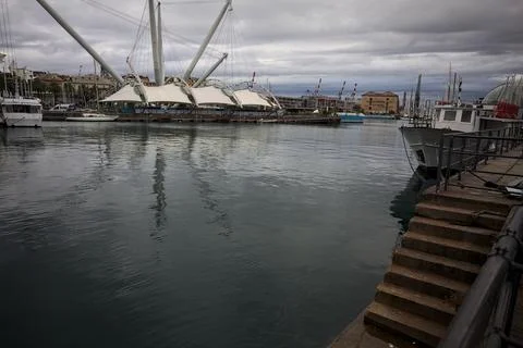 Pier on a rainy day Stock Photos
