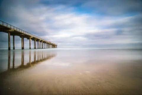 Pier reflection Stock Photos