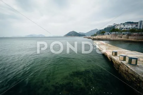Pier at Repulse Bay, in Hong Kong, Hong Kong. Stock Photos