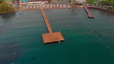 Pier In The Resort Stock Footage 158273992