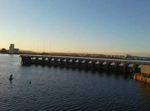 A pier at the riverfront Stock Photos