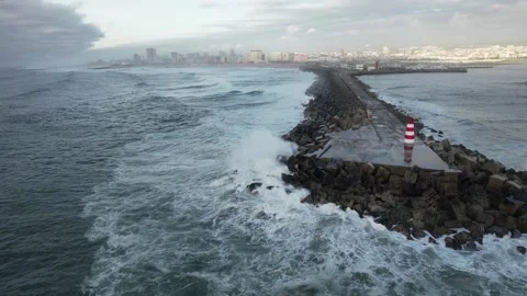 Pier Rocks on The Ocean Stock Footage 167947016
