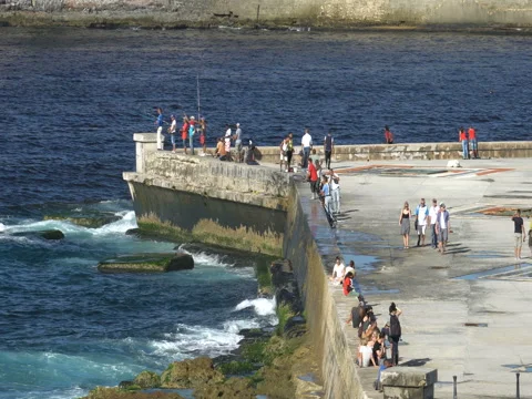 The pier in the sea bay Stock Footage 70952080