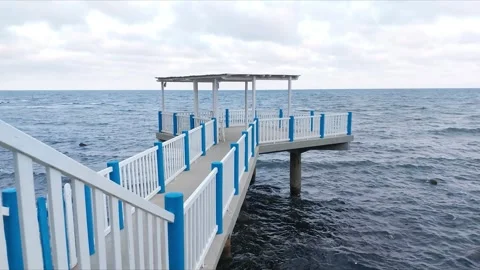 Pier by the sea 스톡 동영상 247525244