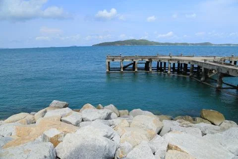 Pier by the sea Stock Photos