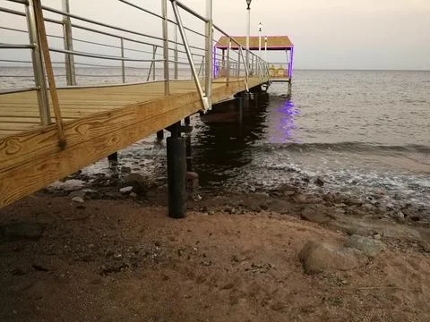 Pier in the sea Stock Photos