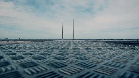 Pier on the sea,seascape with jetty Stock Footage 48925077