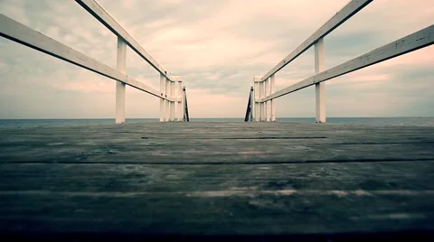Pier on the sea,time lapse Stock Footage 50785988