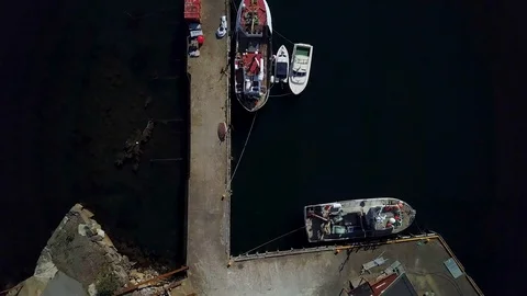 Pier with ships Stock Footage 94518221