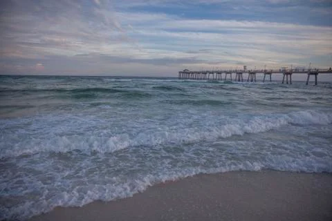 Pier from the Shore Stock Photos
