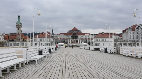 The pier of Sopot Video stock 105019934