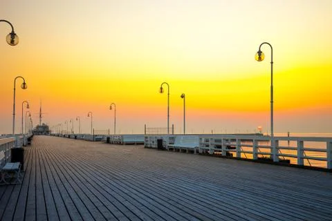 Pier in Sopot Stock Photos
