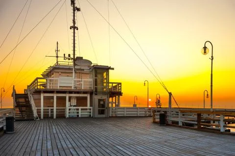 Pier in Sopot Foto stock