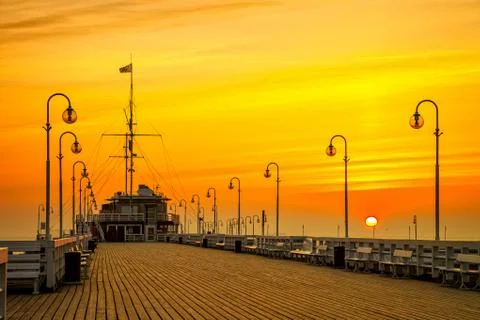 Pier in Sopot Stock Photos