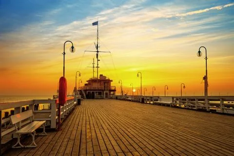 Pier in Sopot Stock Photos