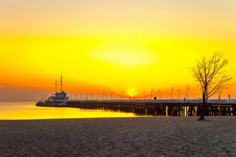 Pier in Sopot Stock Photos