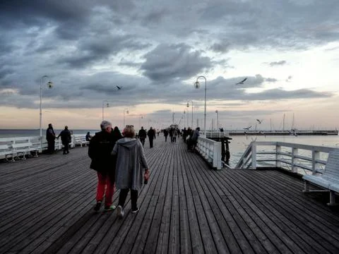 Pier in Sopot Stock Photos