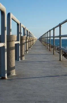 Pier structure with perspective Stock Photos