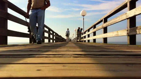Pier in summer Stock Footage 24462123