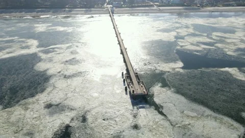 The pier in the sun Stock Footage 149055664