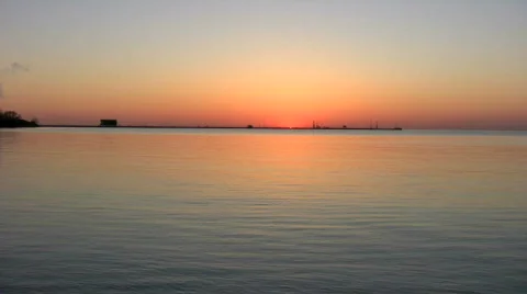 Pier at sunrise Stock Footage 376389