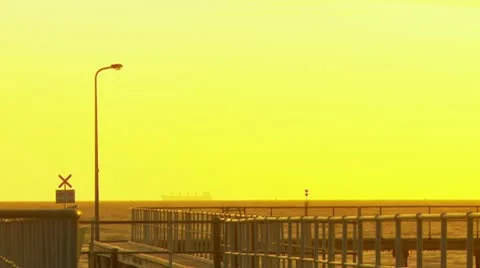 Pier Sunset Stockbeeldmateriaal 10564600