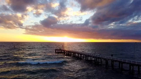 Pier at sunset Stock Footage 99669752