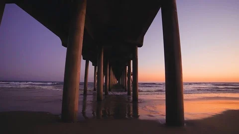 Pier at Sunset Stock Footage 112356355