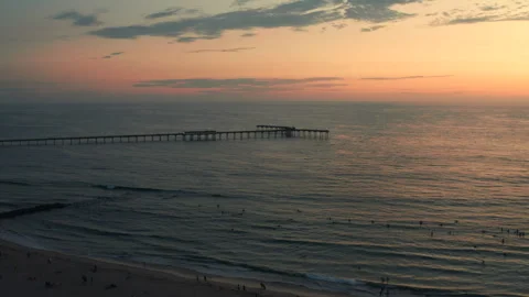 Pier Sunset Stock Footage 247583945