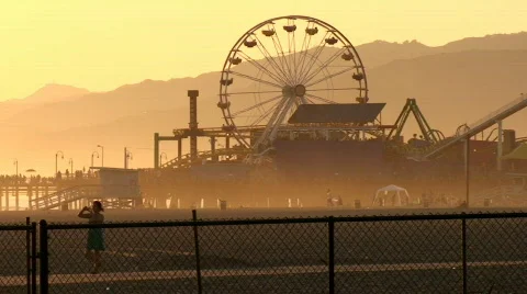 Pier Sunset in HD Video stock 110444