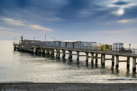 Pier at Sunset Stock Photos