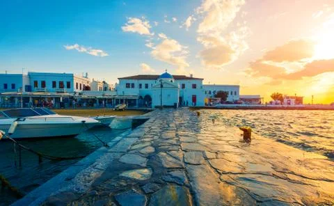 Pier at sunset Stock Photos